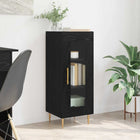 Dressoir 34x34.5x90 cm zwart eiken