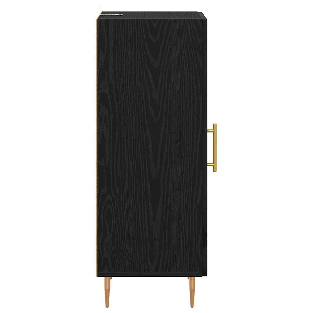 Dressoir Zwart eiken 34 x 34.5 x 90 cm Bewerkt hout