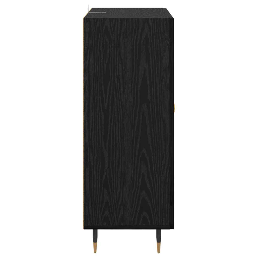 Dressoir Zwart Eiken 69,5 x 34 x 90 cm Bewerkt hout