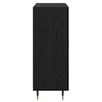 Dressoir Zwart Eiken 69,5 x 34 x 90 cm Bewerkt hout