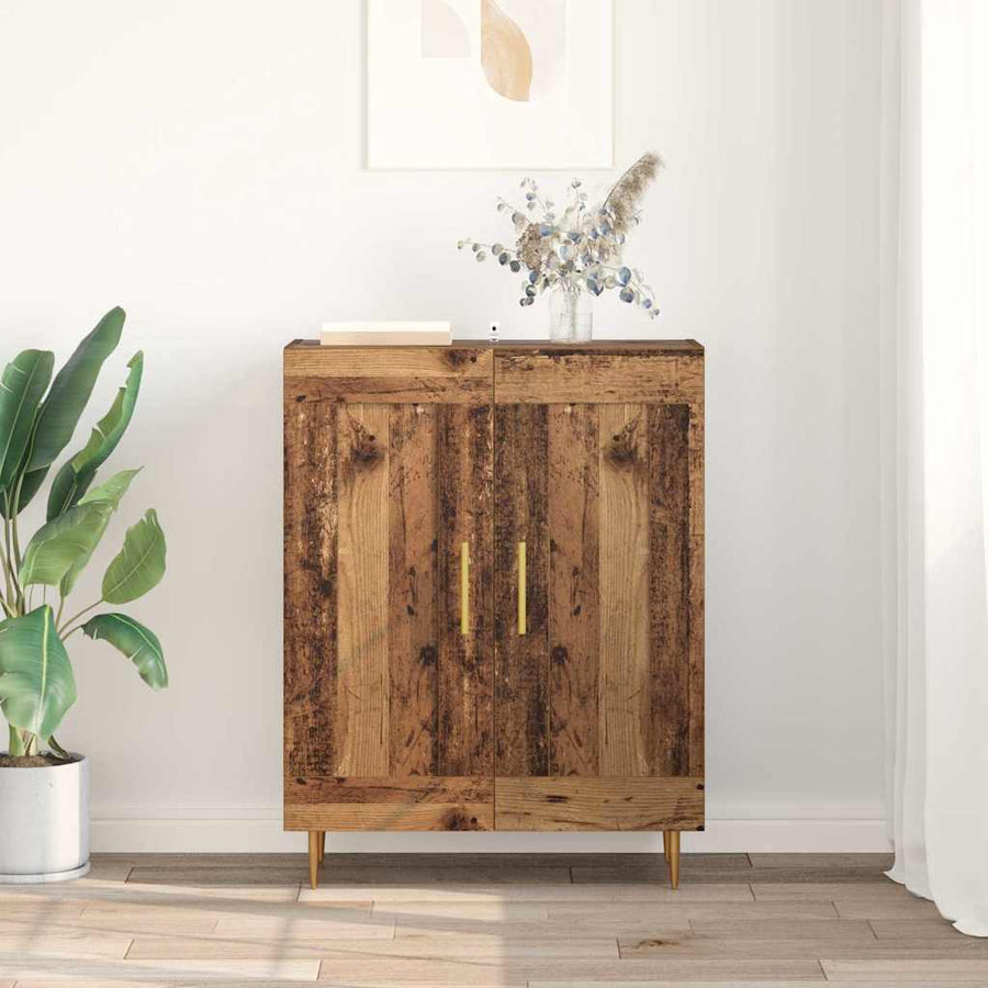 Dressoir Oud Hout 69,5 x 34 x 90 cm Gemonteerd hout en ijzer