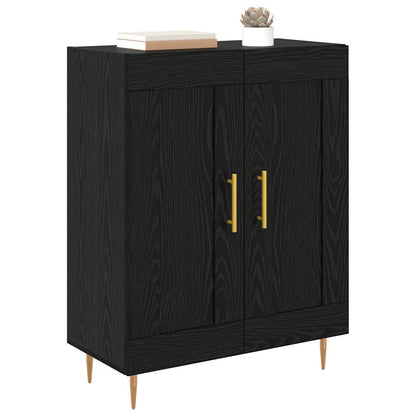 Dressoir Zwart Eiken 69,5 x 34 x 90 cm Gemonteerd hout en ijzer