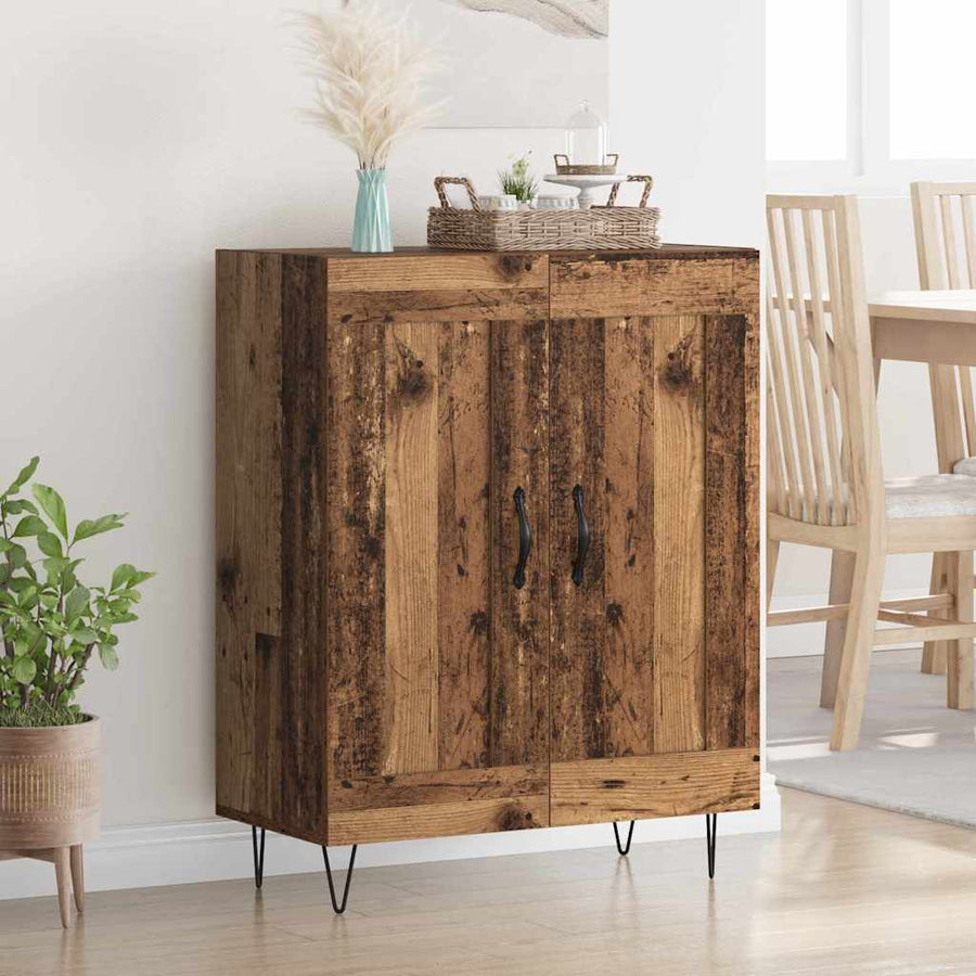 Dressoir Oud Hout 69,5 x 34 x 90 cm Gemonteerd hout en ijzer