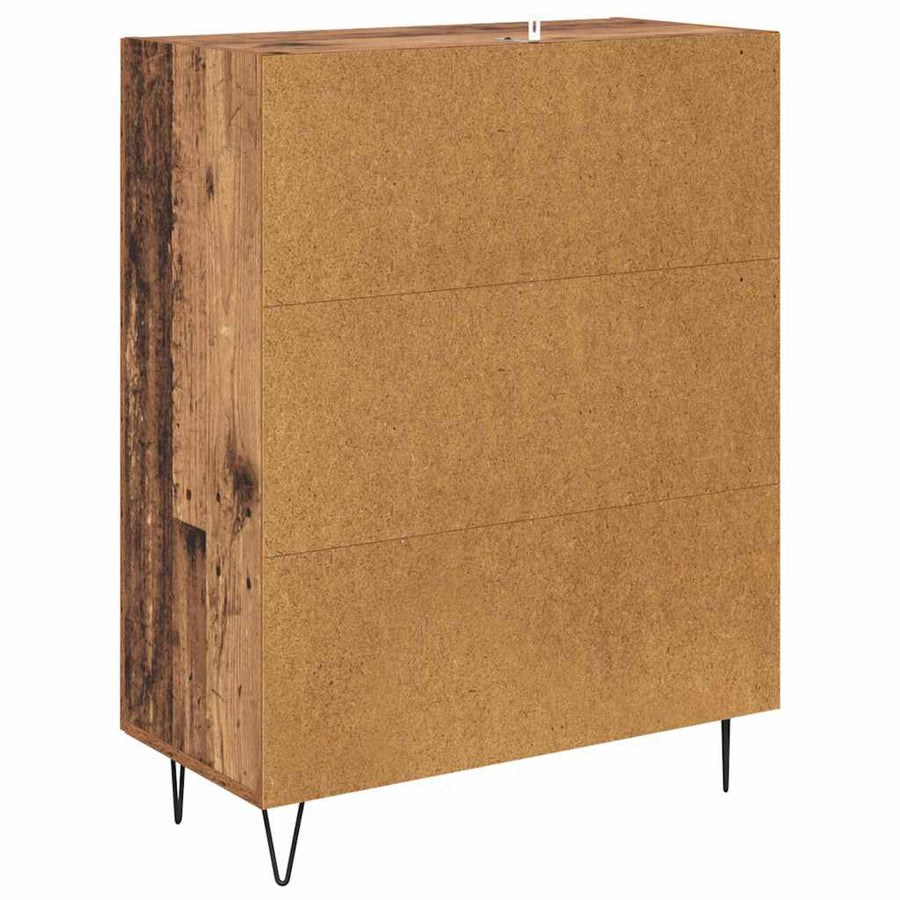 Dressoir Oud Hout 69,5 x 34 x 90 cm Gemonteerd hout en ijzer