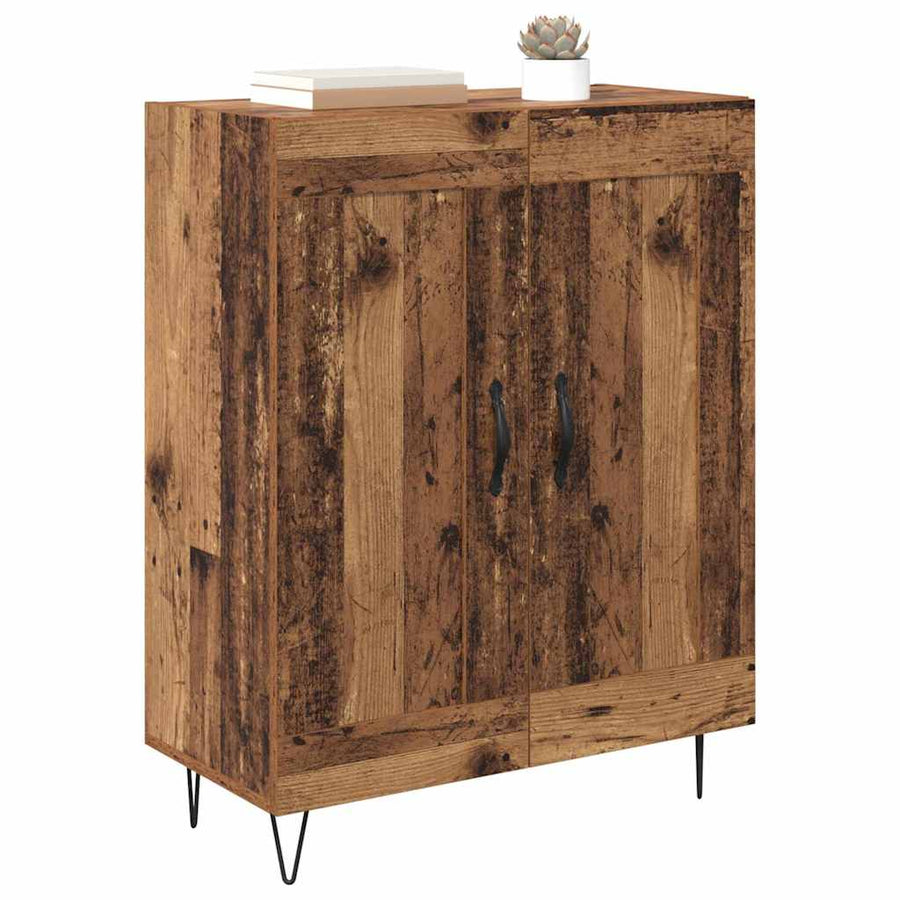 Dressoir Oud Hout 69,5 x 34 x 90 cm Gemonteerd hout en ijzer