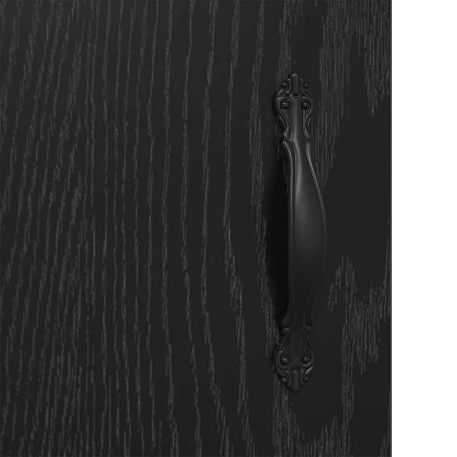 Dressoir Zwart Eiken 69,5 x 34 x 90 cm Gemonteerd hout en ijzer