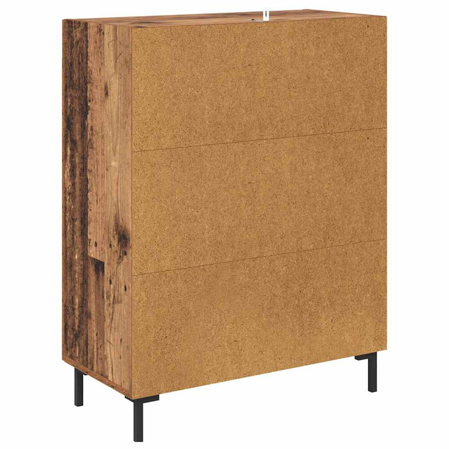 Dressoir Oud Hout 69,5 x 34 x 90 cm Gemonteerd hout en ijzer