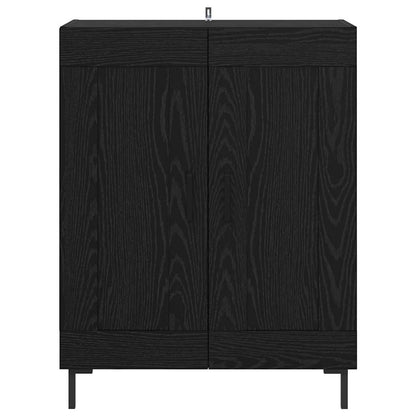 Dressoir Zwart Eiken 69,5 x 34 x 90 cm Gemonteerd hout en ijzer