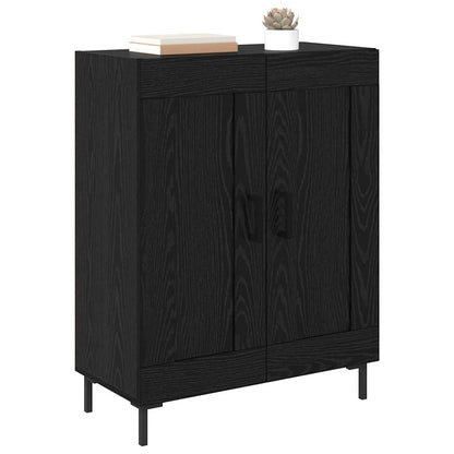 Dressoir Zwart Eiken 69,5 x 34 x 90 cm Gemonteerd hout en ijzer