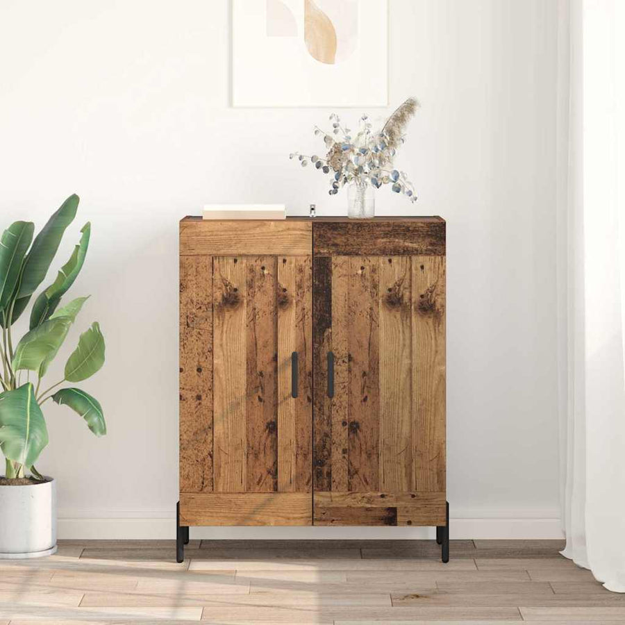 Dressoir Oud Hout 69,5 x 34 x 90 cm Gemonteerd hout en ijzer