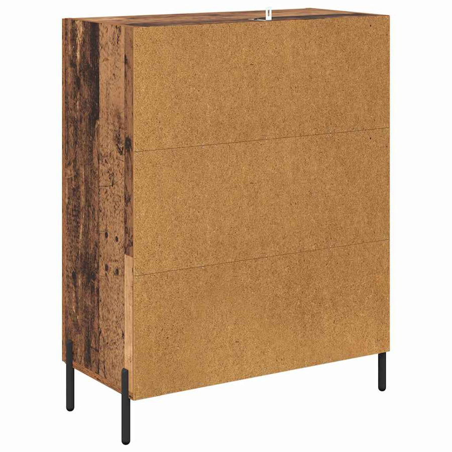 Dressoir Oud Hout 69,5 x 34 x 90 cm Gemonteerd hout en ijzer