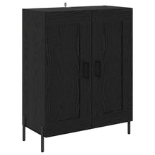 Dressoir Zwart Eiken 69,5 x 34 x 90 cm Gemonteerd hout en ijzer