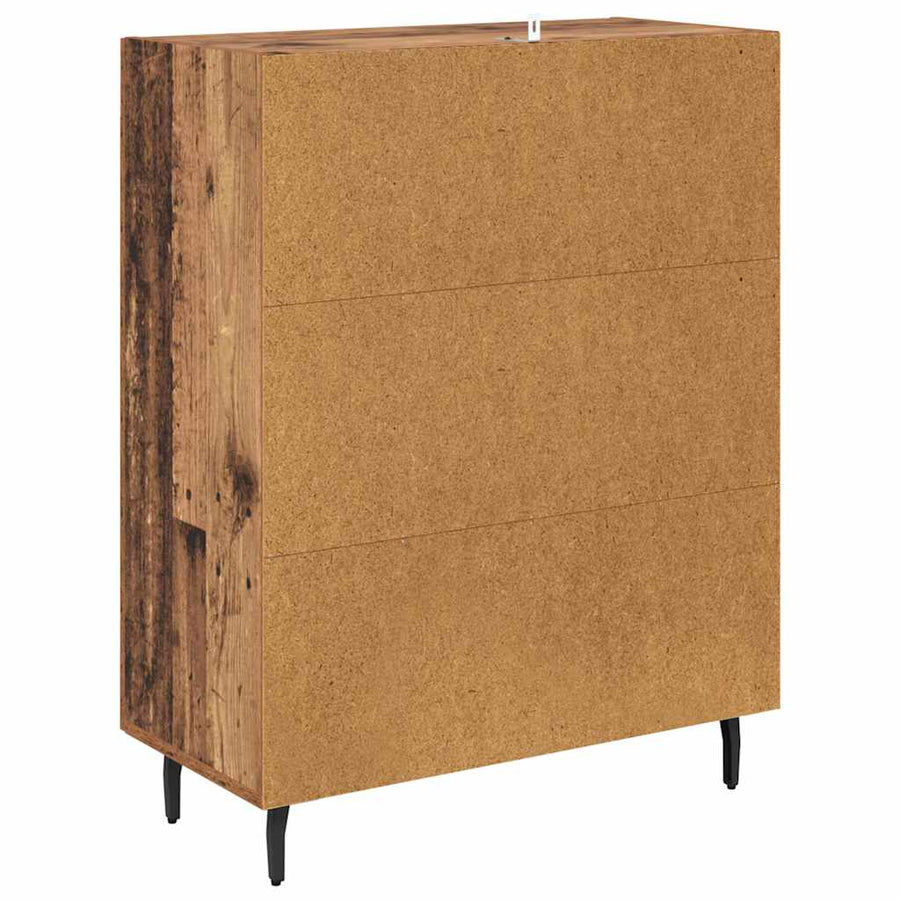 Dressoir Oud Hout 69,5 x 34 x 90 cm Gemonteerd hout en ijzer