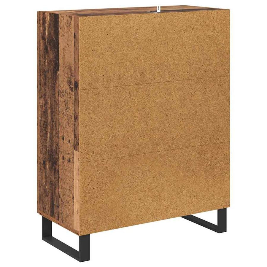 Dressoir Oud Hout 69,5 x 34 x 90 cm Gemonteerd hout en ijzer