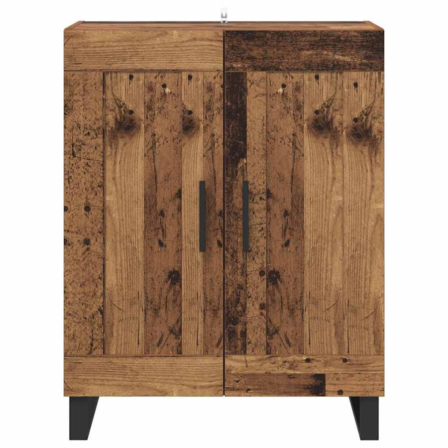 Dressoir Oud Hout 69,5 x 34 x 90 cm Gemonteerd hout en ijzer