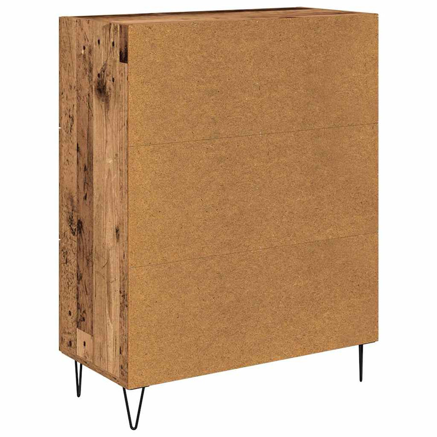 met lade Oud hout 69.5 x 34 x 90 cm Bewerkt hout
