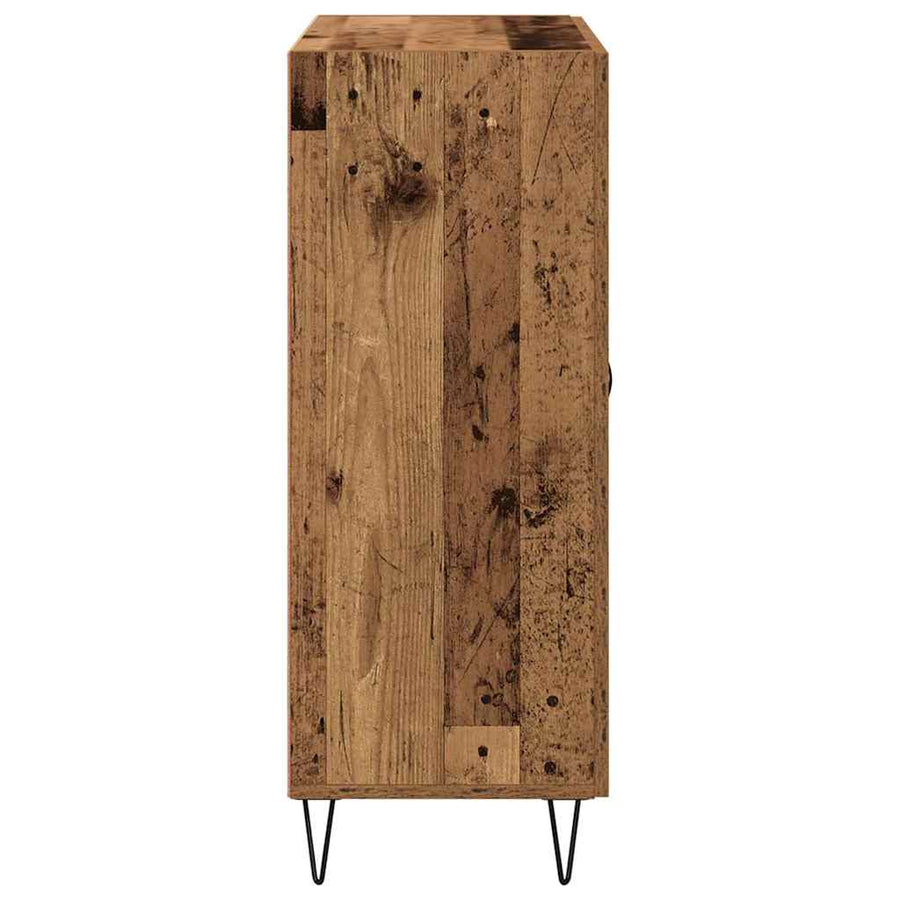 met lade Oud hout 69.5 x 34 x 90 cm Bewerkt hout