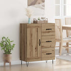 Dressoir bewerkt hout 69.5x34x90 cm artisanaal eikenkleurig