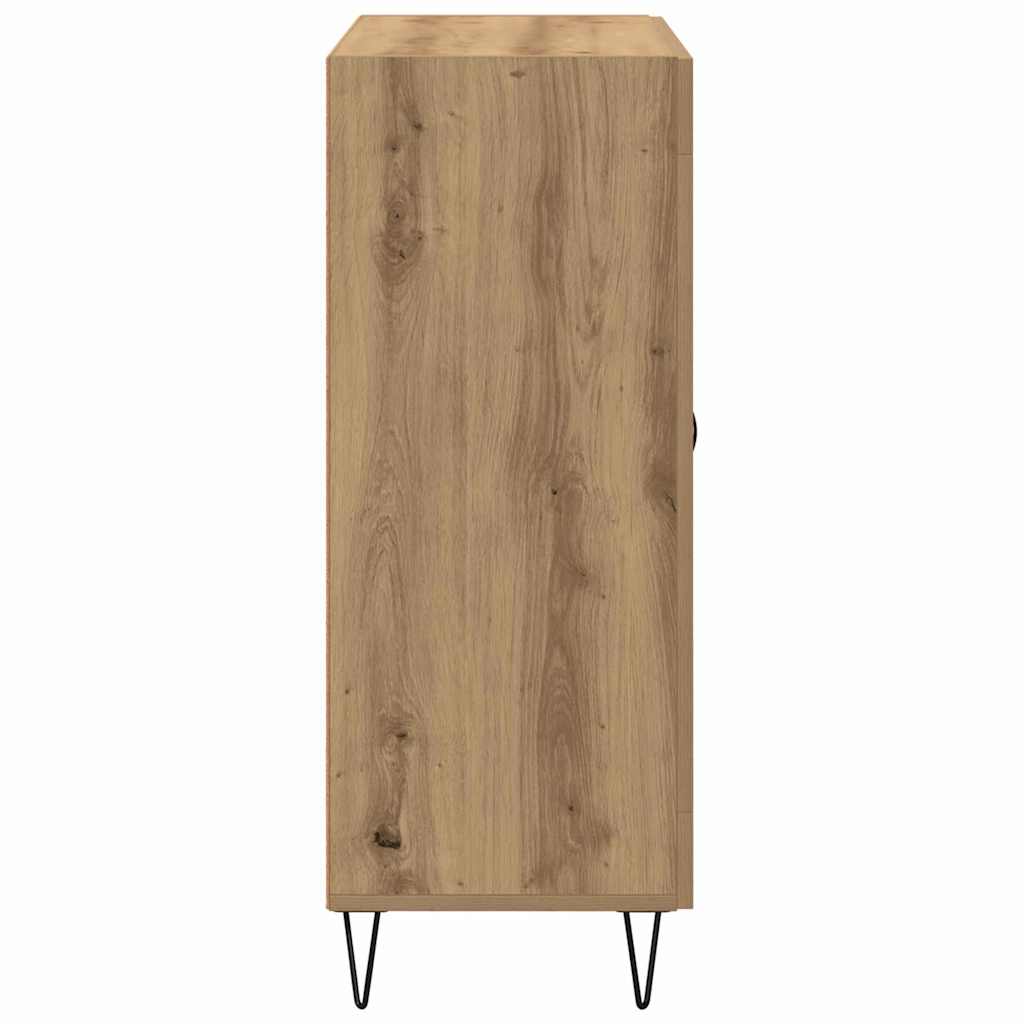 met lade artisanaal eikenkleurig 69.5 x 34 x 90 cm Bewerkt hout