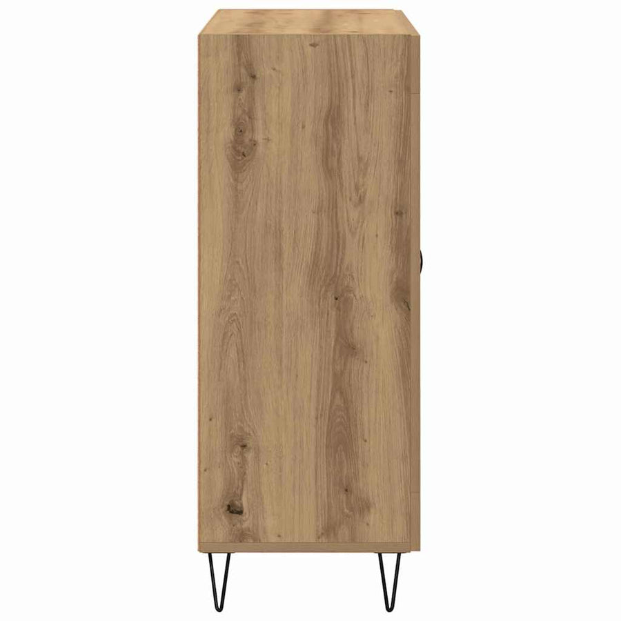 met lade artisanaal eikenkleurig 69.5 x 34 x 90 cm Bewerkt hout