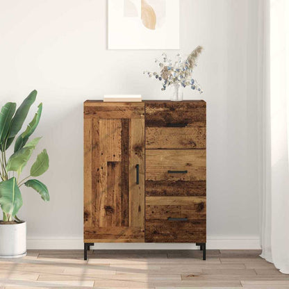 Dressoir met lade Oud hout 69.5 x 34 x 90 cm Bewerkt hout