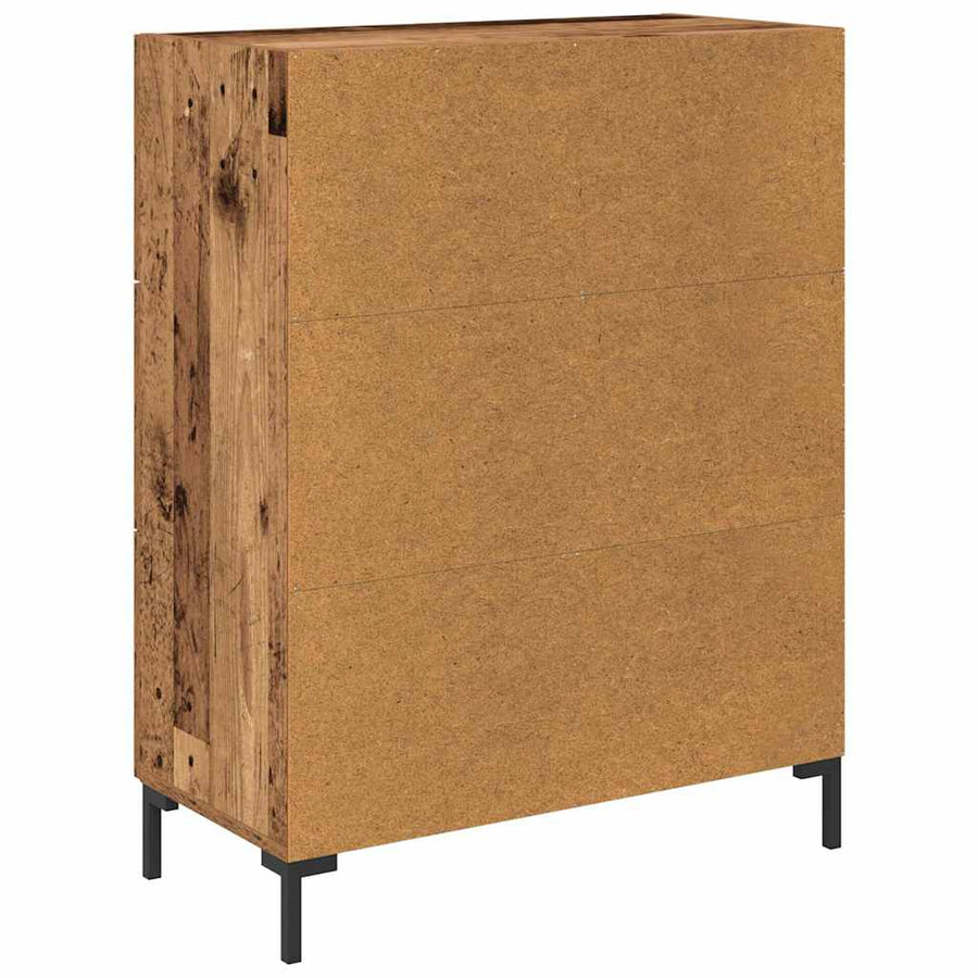 Dressoir met lade Oud hout 69.5 x 34 x 90 cm Bewerkt hout