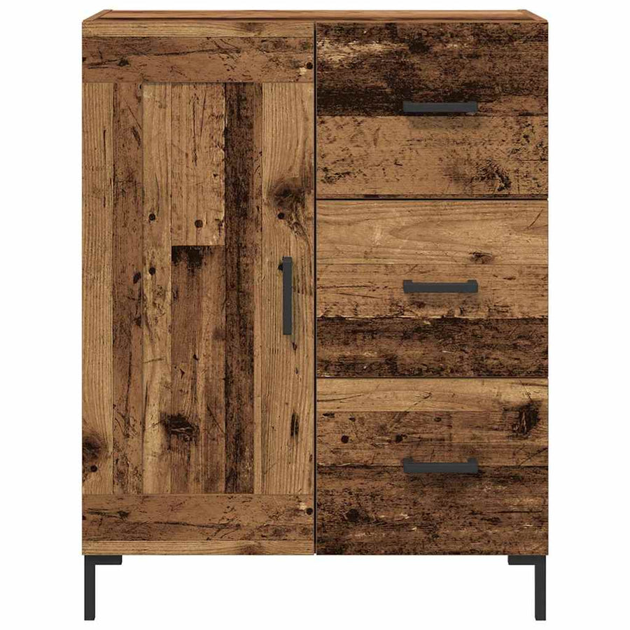 Dressoir met lade Oud hout 69.5 x 34 x 90 cm Bewerkt hout