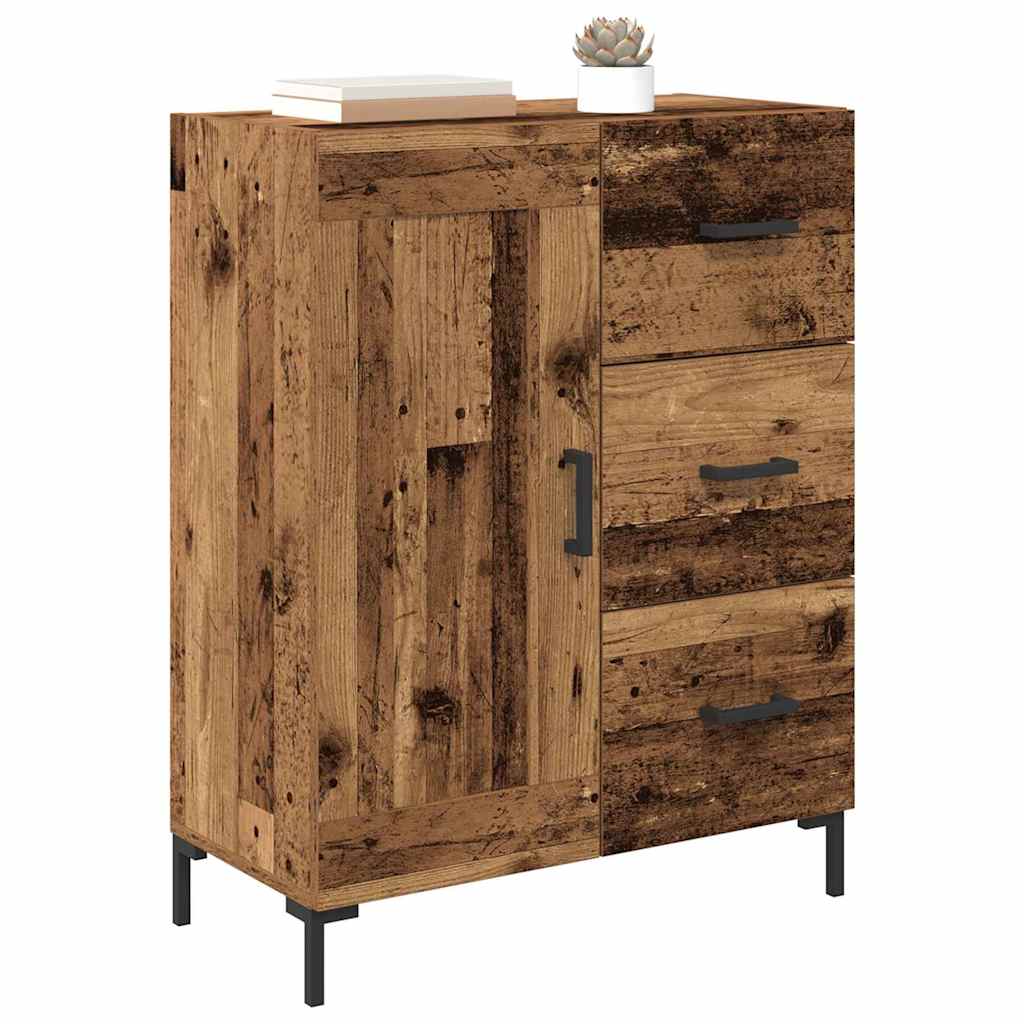 Dressoir met lade Oud hout 69.5 x 34 x 90 cm Bewerkt hout