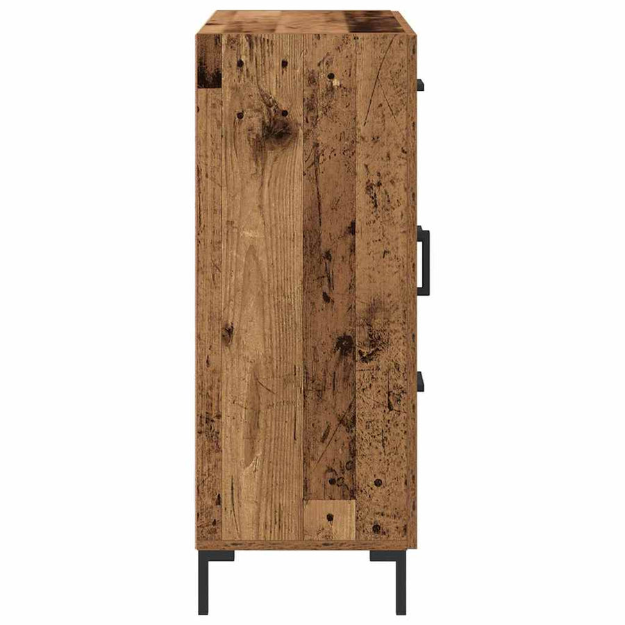 Dressoir met lade Oud hout 69.5 x 34 x 90 cm Bewerkt hout