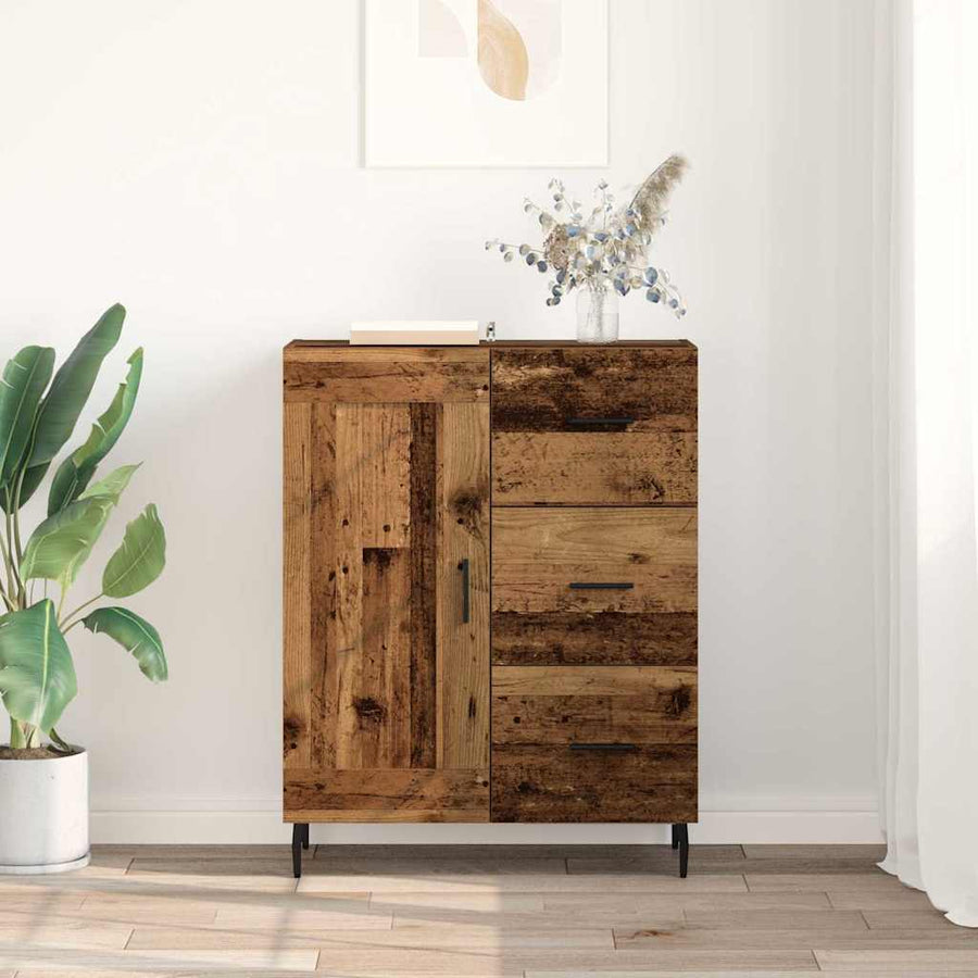 Dressoir Oud Hout 69,5 x 34 x 90 cm Gemonteerd hout en ijzer