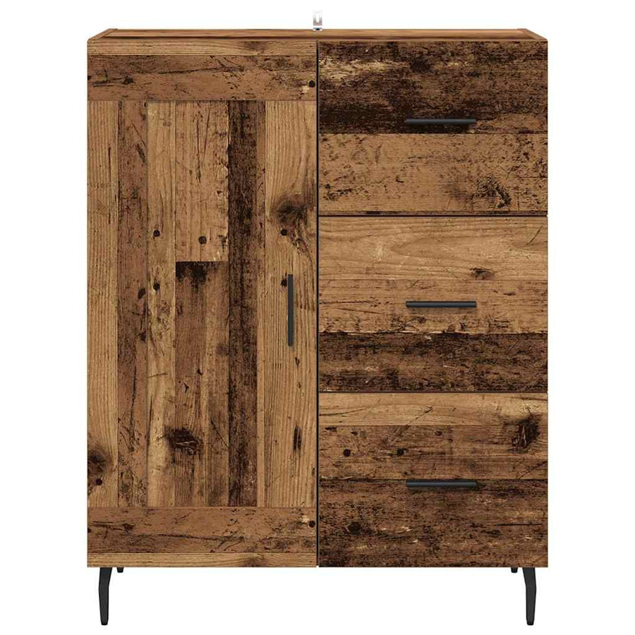 Dressoir Oud Hout 69,5 x 34 x 90 cm Gemonteerd hout en ijzer