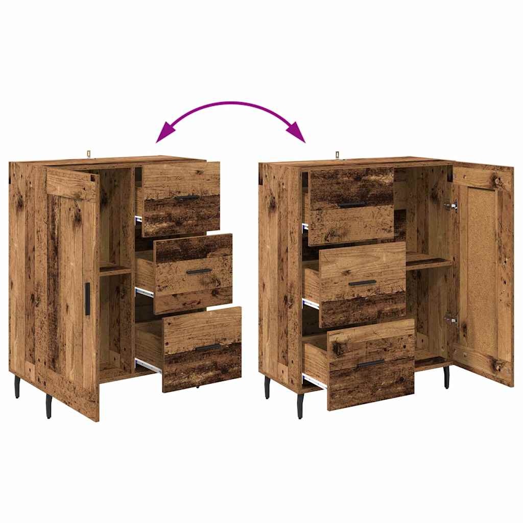 Dressoir Oud Hout 69,5 x 34 x 90 cm Gemonteerd hout en ijzer
