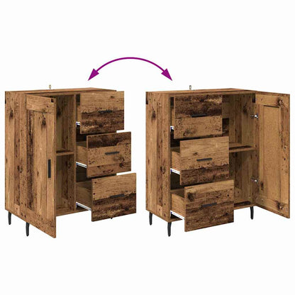 Dressoir Oud Hout 69,5 x 34 x 90 cm Gemonteerd hout en ijzer