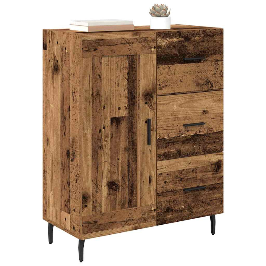 Dressoir Oud Hout 69,5 x 34 x 90 cm Gemonteerd hout en ijzer