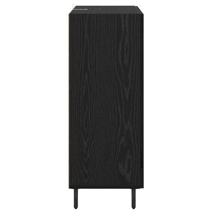 Dressoir Zwart Eiken 69,5 x 34 x 90 cm Gemonteerd hout en ijzer