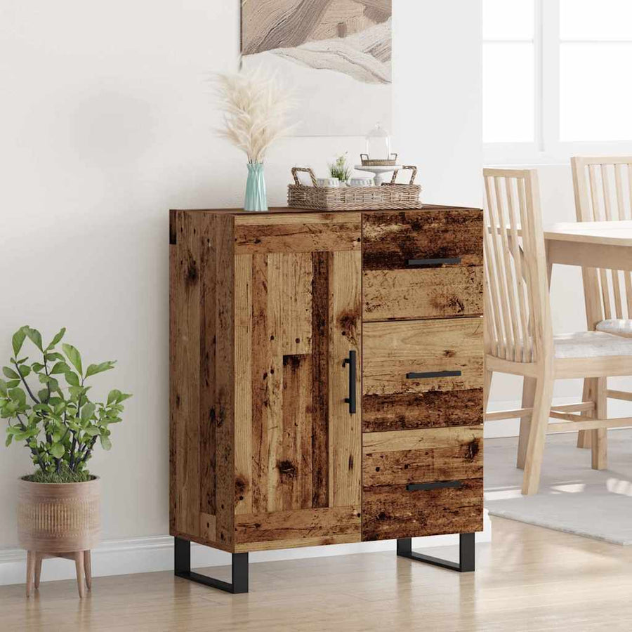 Dressoir Oud Hout 69,5 x 34 x 90 cm Gemonteerd hout en ijzer