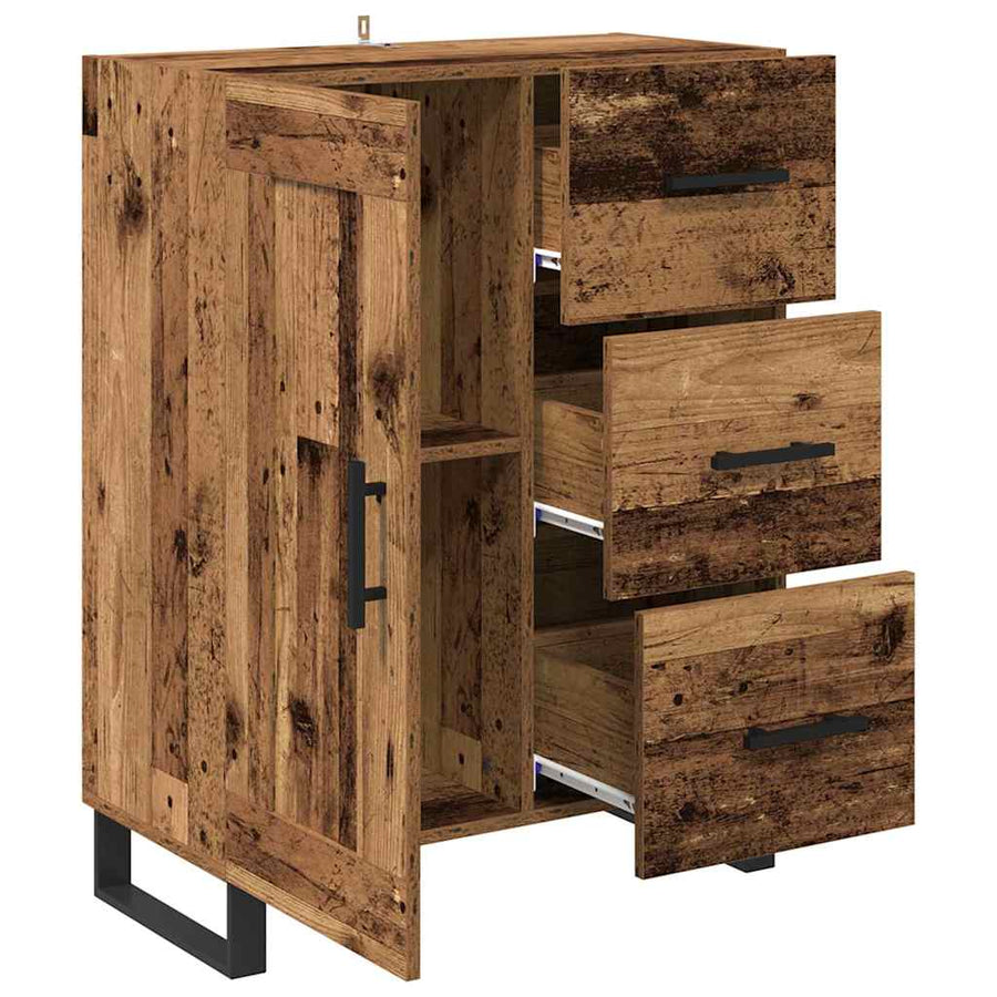 Dressoir Oud Hout 69,5 x 34 x 90 cm Gemonteerd hout en ijzer