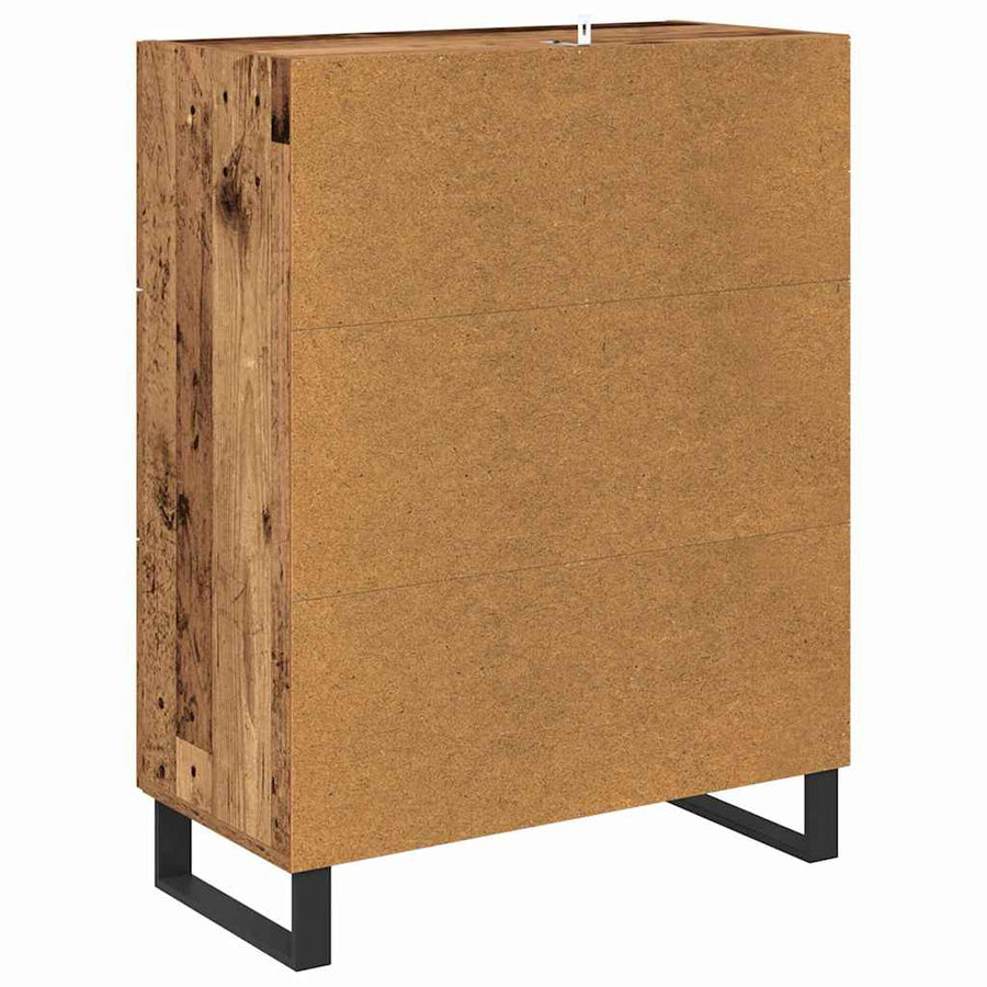 Dressoir Oud Hout 69,5 x 34 x 90 cm Gemonteerd hout en ijzer