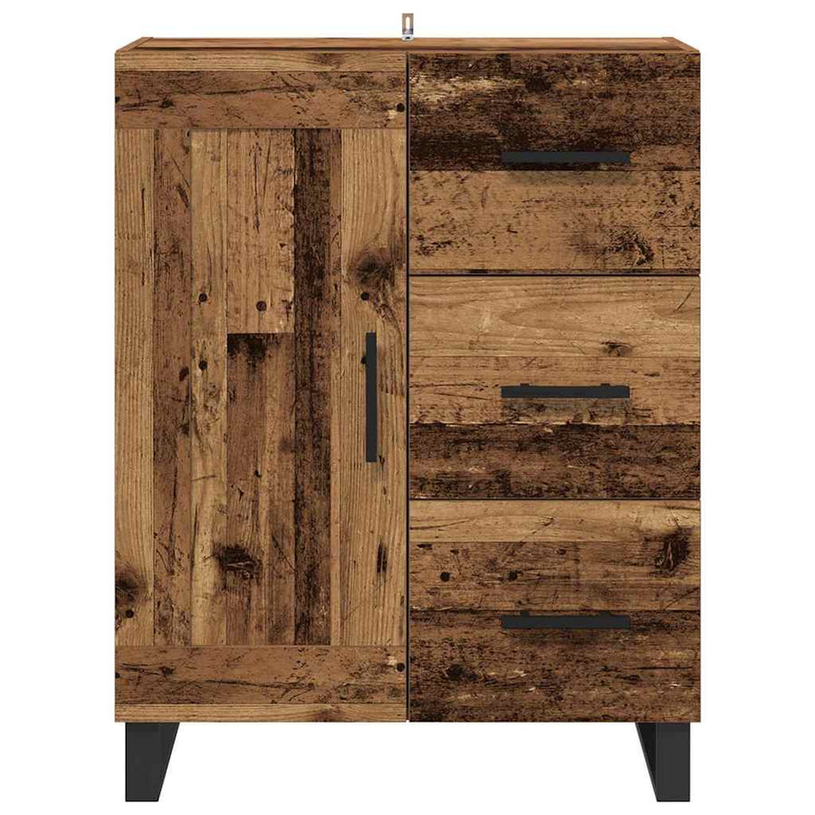 Dressoir Oud Hout 69,5 x 34 x 90 cm Gemonteerd hout en ijzer