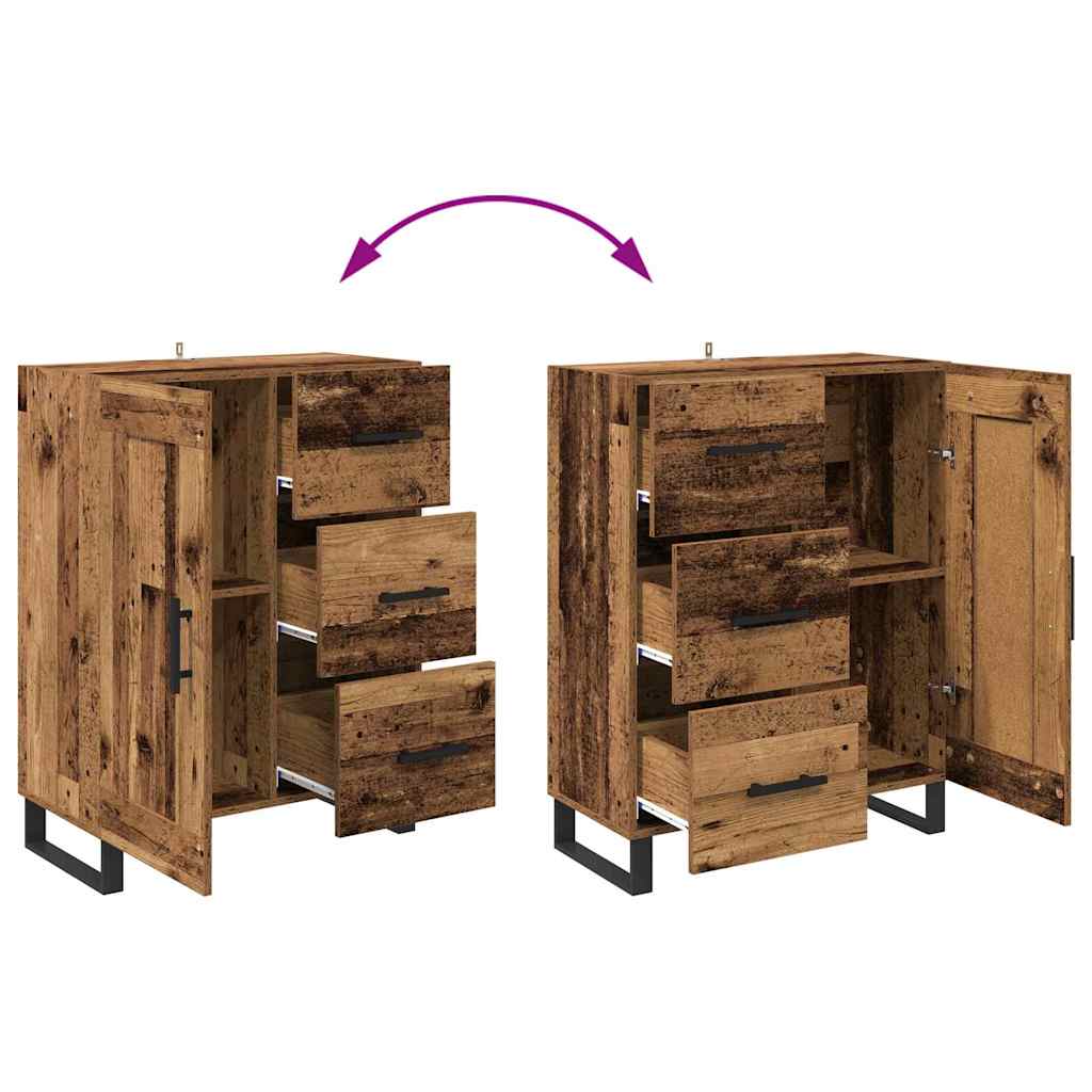 Dressoir Oud Hout 69,5 x 34 x 90 cm Gemonteerd hout en ijzer