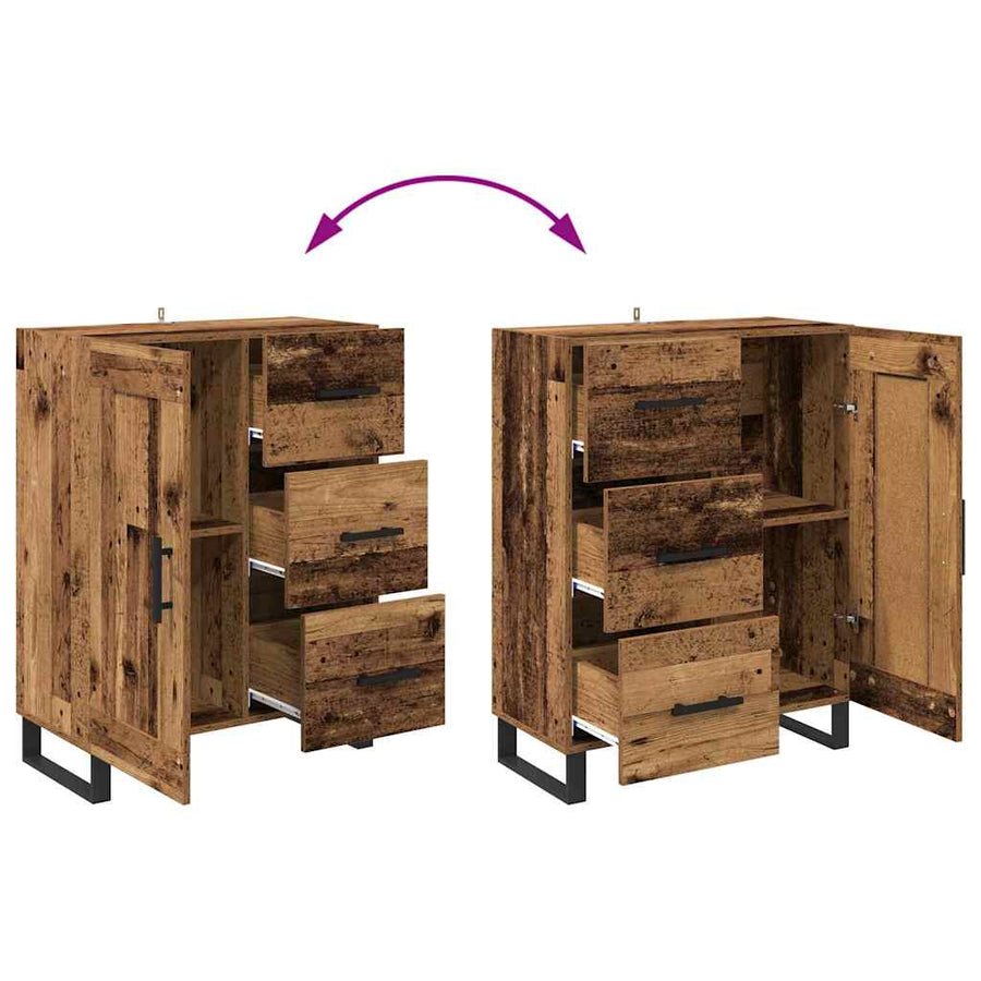 Dressoir Oud Hout 69,5 x 34 x 90 cm Gemonteerd hout en ijzer