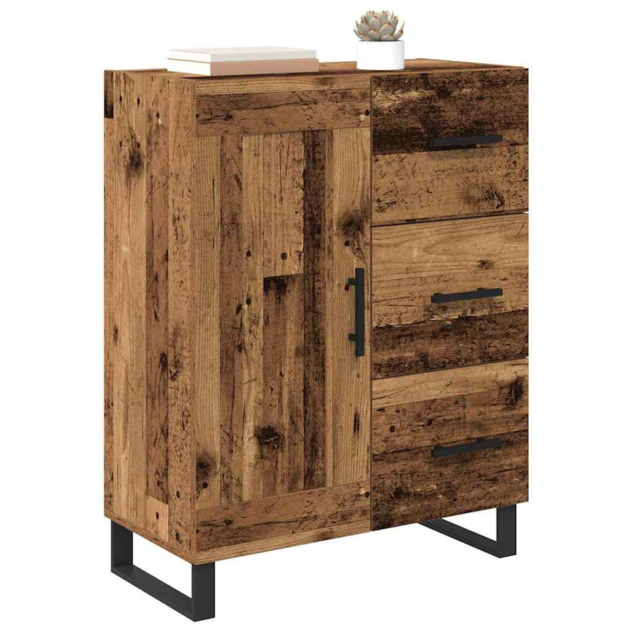Dressoir Oud Hout 69,5 x 34 x 90 cm Gemonteerd hout en ijzer