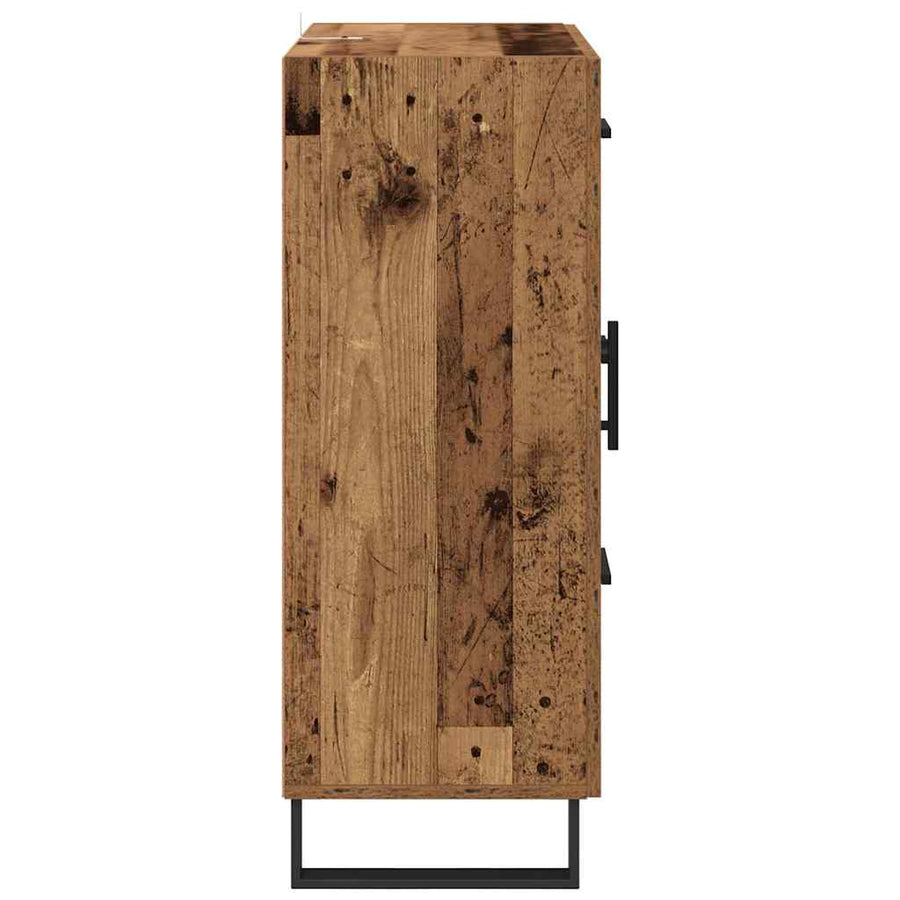 Dressoir Oud Hout 69,5 x 34 x 90 cm Gemonteerd hout en ijzer