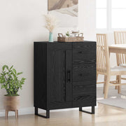 Dressoir zwart eiken 69,5x34x90 cm