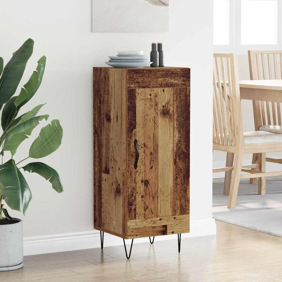 Dressoir Oud Hout 34,5 x 34 x 90 cm Gemonteerd hout en ijzer