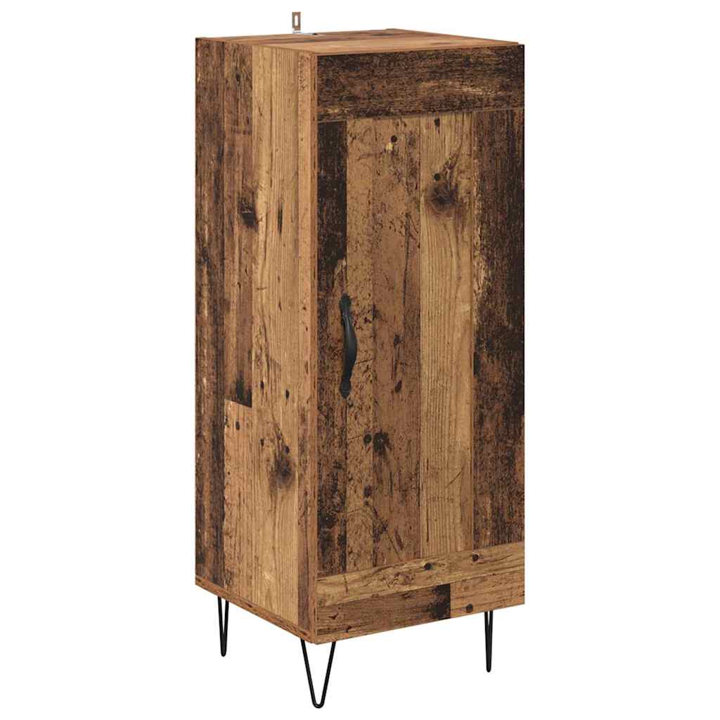 Dressoir Oud Hout 34,5 x 34 x 90 cm Gemonteerd hout en ijzer