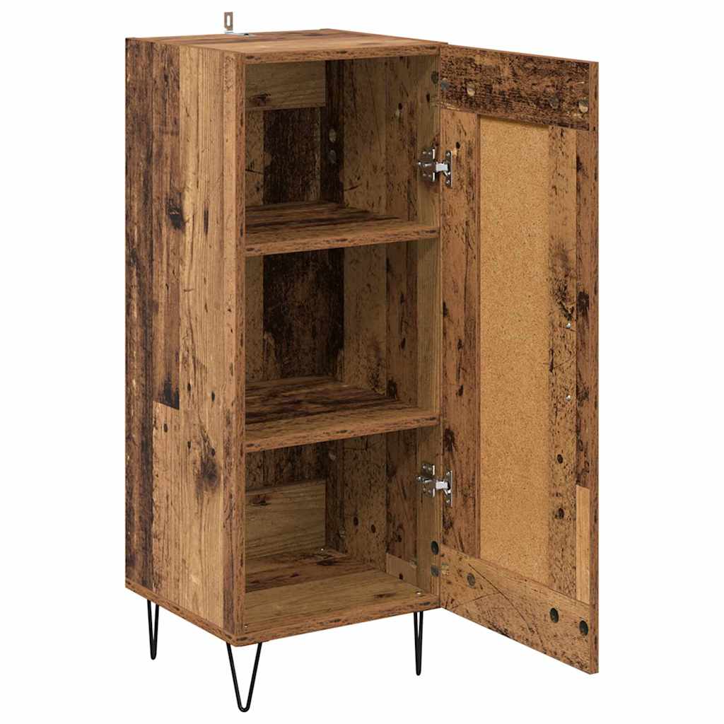 Dressoir Oud Hout 34,5 x 34 x 90 cm Gemonteerd hout en ijzer