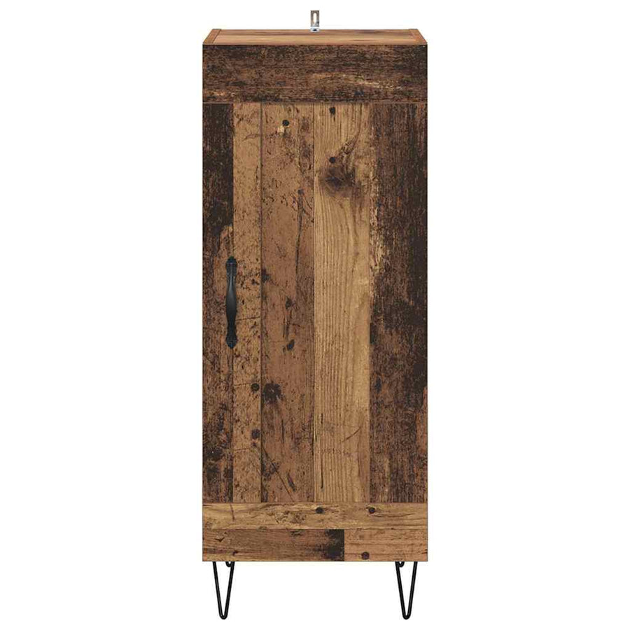 Dressoir Oud Hout 34,5 x 34 x 90 cm Gemonteerd hout en ijzer