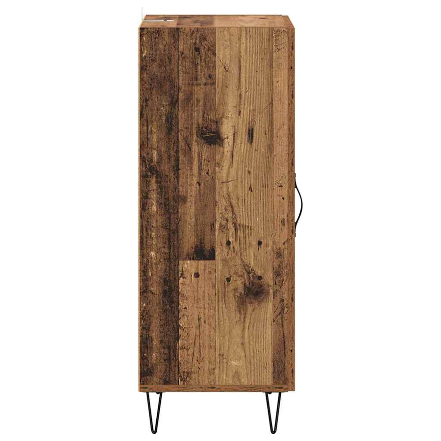 Dressoir Oud Hout 34,5 x 34 x 90 cm Gemonteerd hout en ijzer