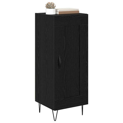 Dressoir Zwart Eiken 34,5 x 34 x 90 cm Gemonteerd hout en ijzer